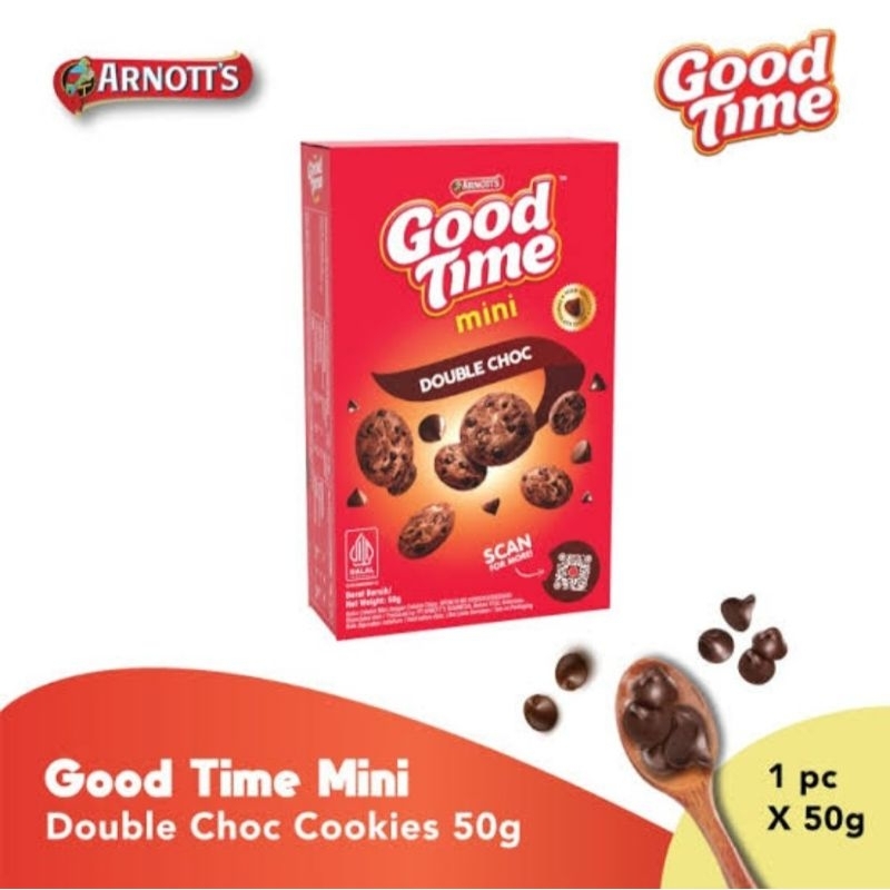 

Arnott's Good Time Cookies Double Choc Mini Box - 50gr