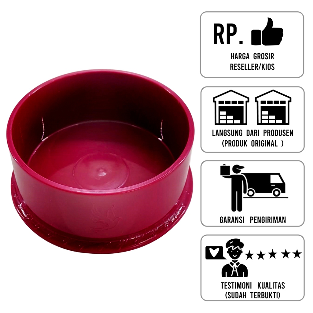 Ay00 SEMPATI GROSIR Tm Cepuk EmUkir Merpati Isi 20 Pcs Tm Merpati Wadah Tempat Makan Minum Burung
