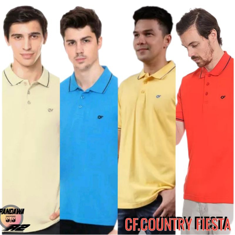 Baju kaos pria kerah-Cf.Country Fiesta.COD