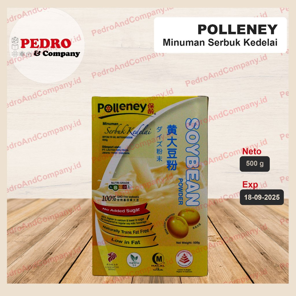 

Polleney soybean powder 500 gram - serbuk kedelai low fat soya bean