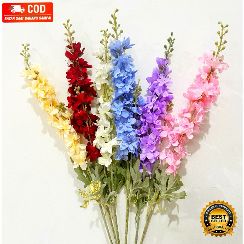 Bunga Delphinium Spring / Bunga Sedap Malam / Bunga Artificial Snapdragon / Bunga Plastik