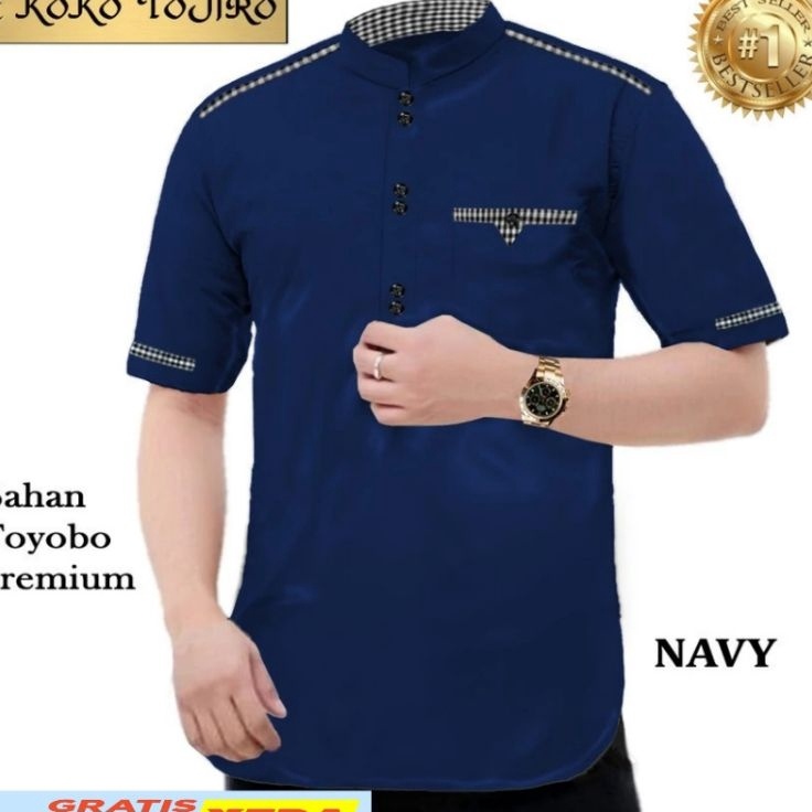 Dijamin Ori Baju Muslimin Koko Pria koko tojiro Bahan Toyobo  Baju Koko Kurta Dewasa Baju Koko Pria 