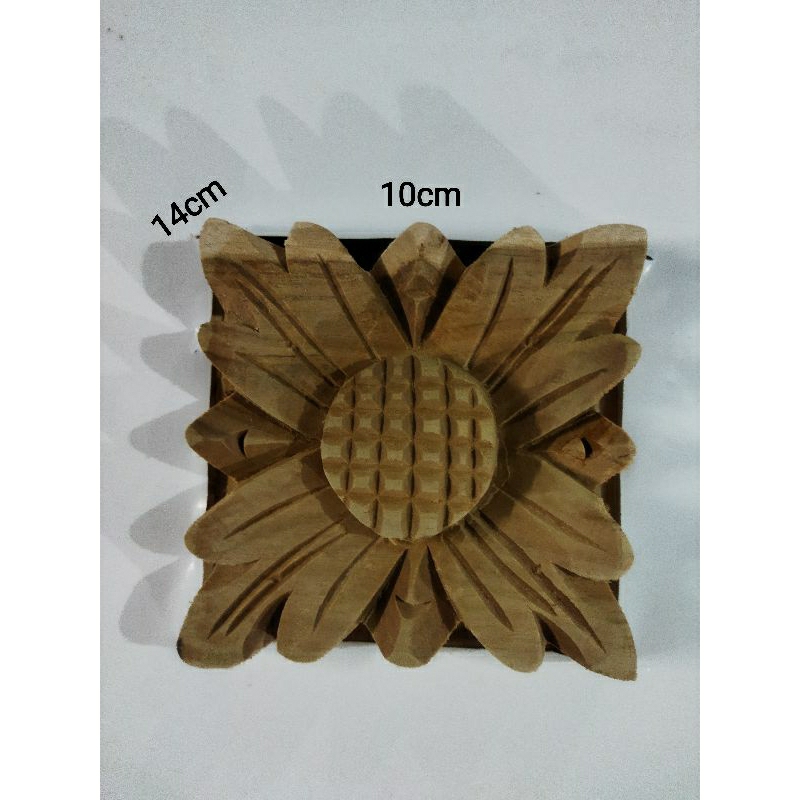 ornamen ukiran kotak tempel pintu/kusen/almari/ornamen dekorasi dari kayu jati