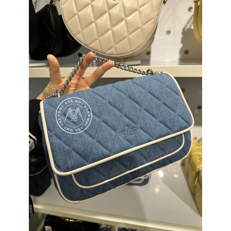 KS CAREY FLAP SHOULDER BAG DENIM KG561