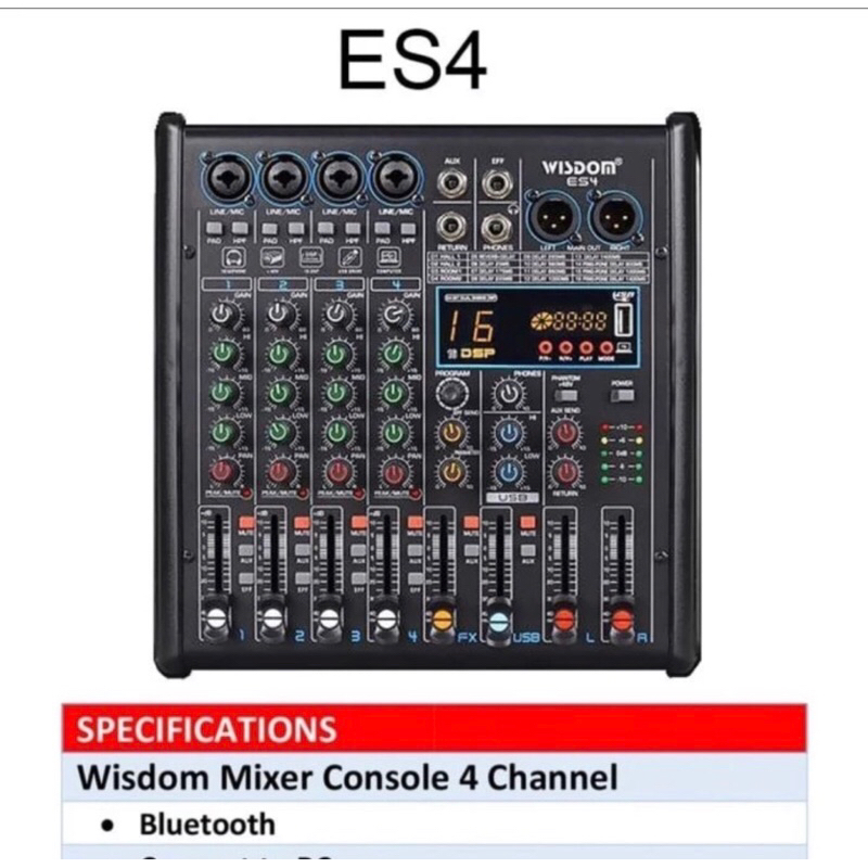 mixer audio wisdom es 4 original 4chenel