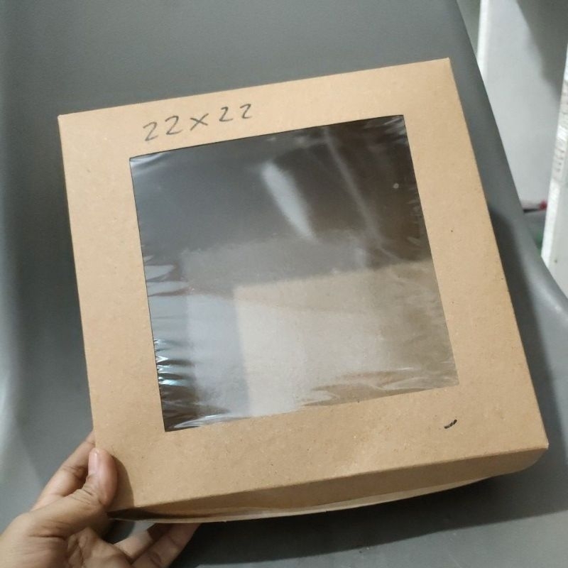 

box mika dus kue kotak kue jendela