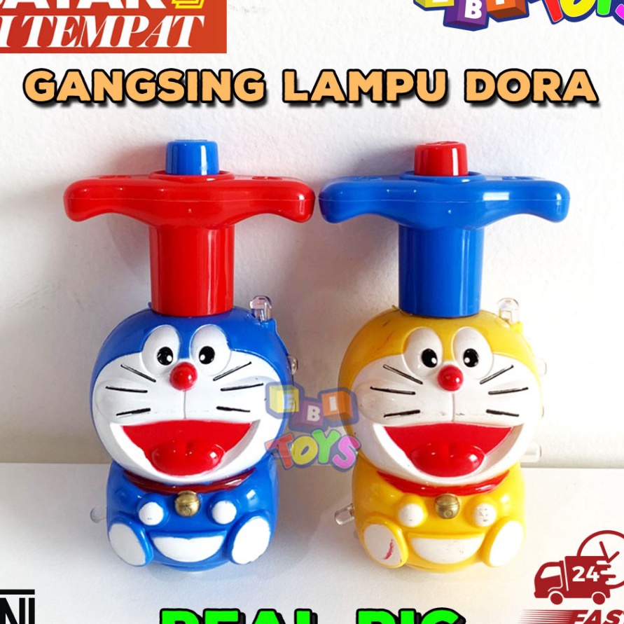 Penjualan TerbaikCOD Mainan Gangsing Karakter Ada Lampu Ada Musik Gangsing Bola Gangsing Dora Gangsi