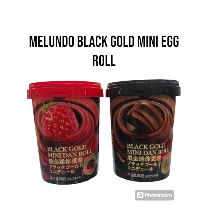 

MELUNDO BLACK GOLDEN MINI ROLL WAFER