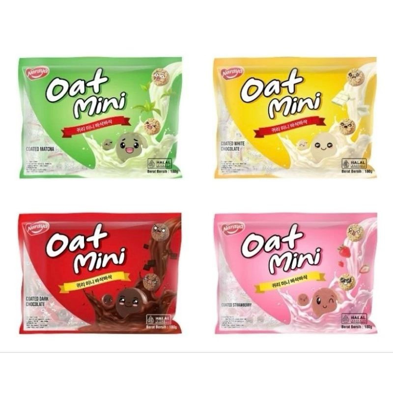 

arthshp_Naraya Oat mini 108gr Tersedia bbrpa Varian - Oat mini Dark choco - Oat mini White - Oat mini Stawberry - Oat mini Matcha expdate aman smua