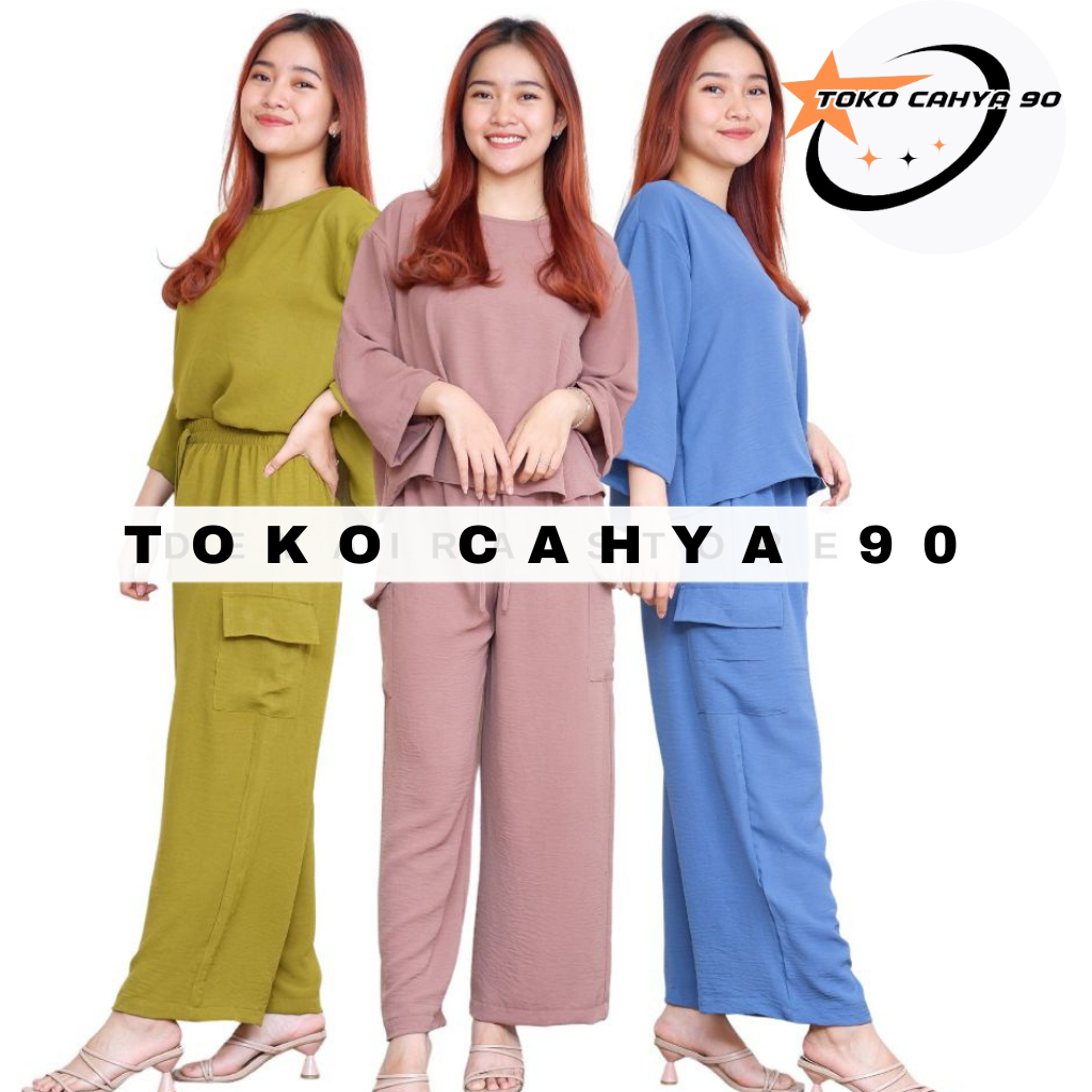 Setelan Cargo Crinkle Airflow Set Chargo Crinkel Anak Anak