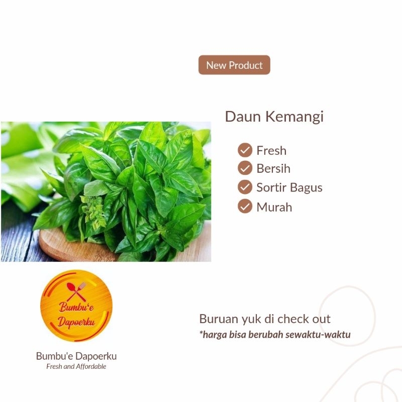 

Daun Kemangi | 1 Ikat | Fresh Product | Kirim Instan