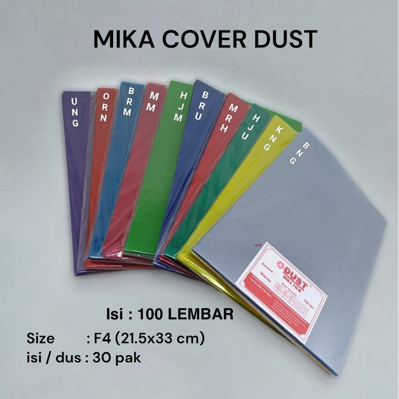 

[100 LEMBAR] MIKA JILID | MIKA COVER | PLASTIK JILID F4 FOLIO