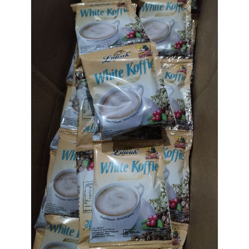 

luwak white coffe 1 renteng isi 10