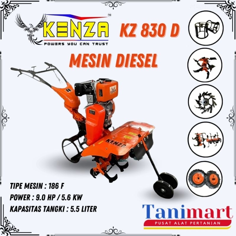 TRAKTOR KENZA 830 D MESIN DIESEL / TRAKTOR SAWAH / MESIN TRAKTOR / MESIN BAJAK SAWAH / MESIN RTH / C