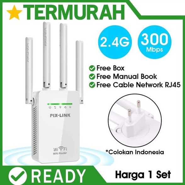 Reay stk PIXLINK 3M Wireless Wifi Range Extener Ruter Repeater AP LVWR9 pix link pixlink PRN