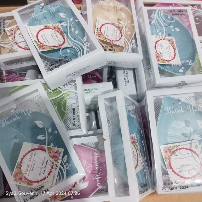 souvenir Mangkok daun Kemas mika