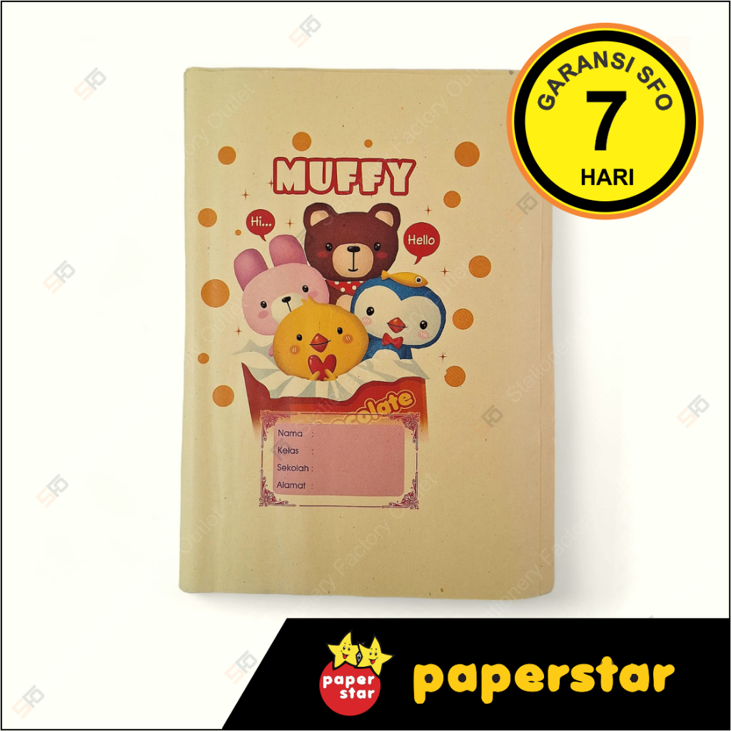 

Sampul Buku Coklat Kwarto Paperstar 20 lembar