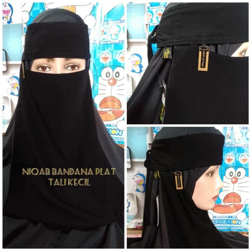 niqab bandana plat tali kecil