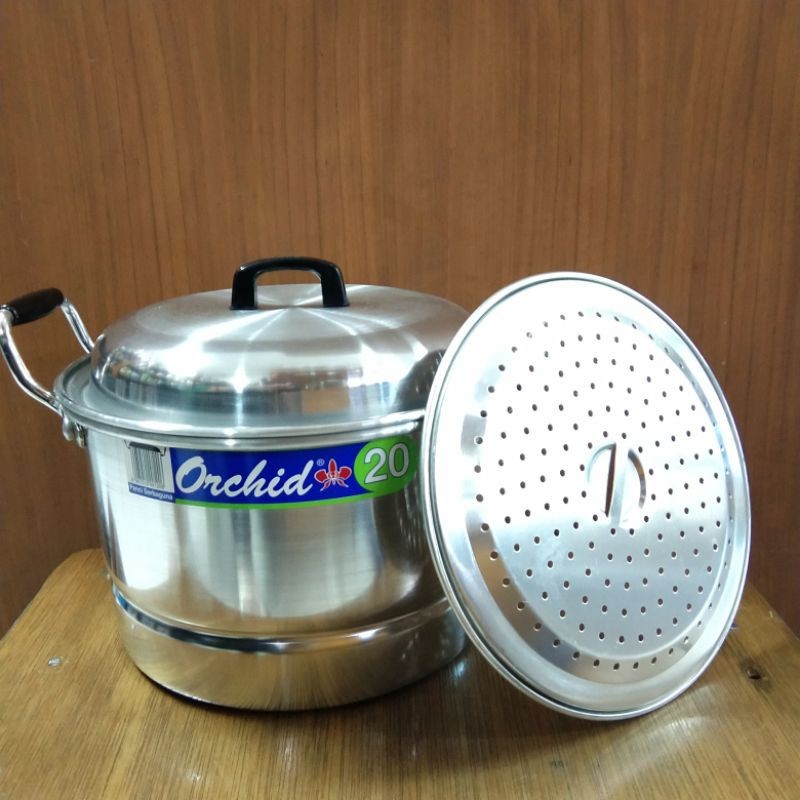 Panci Kukus Aluminium Orchid 20 cm/Dandang Orchid