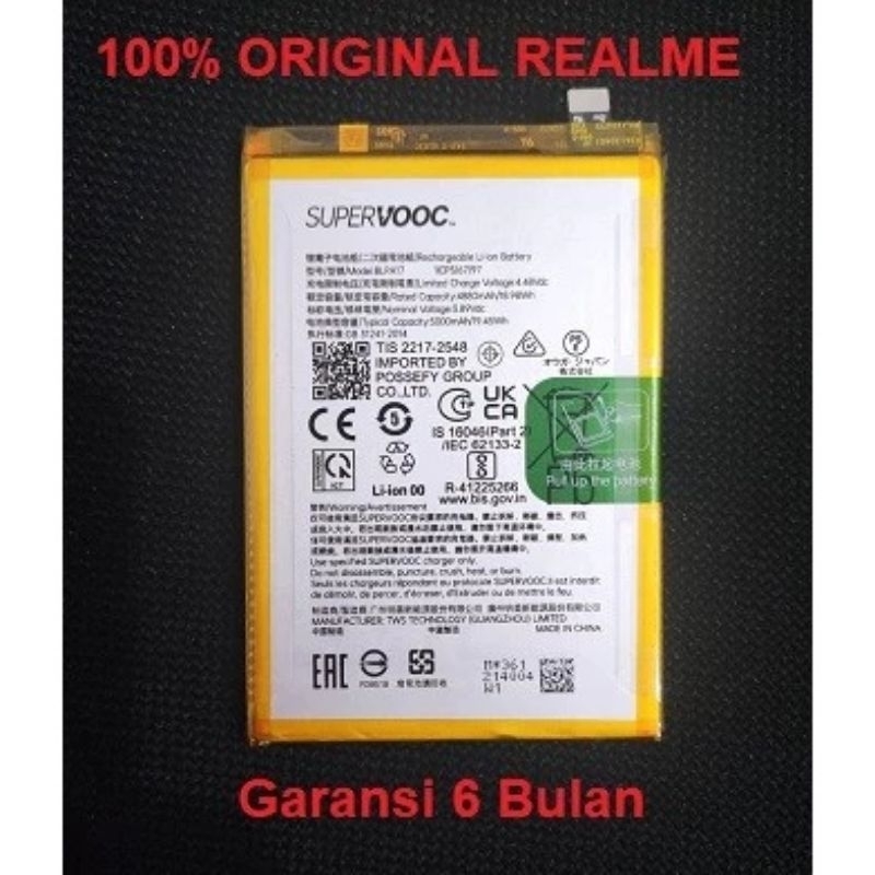 Baterai Batere Battery Realme C53 BLPA17 Original 100%