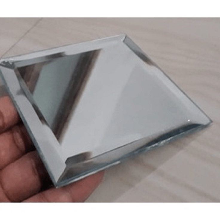 Promosi Menarik Kaca cermin Bevel 2 x 2 cm Tebal 3mm  Cermin hiasan dinding  Cermin kaca  kacabevel 