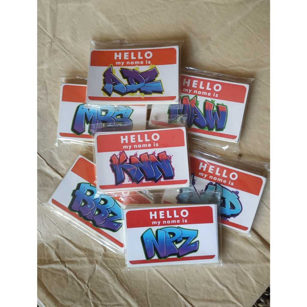 

Sticker Custom Inisial Nama / Label Buku Costum