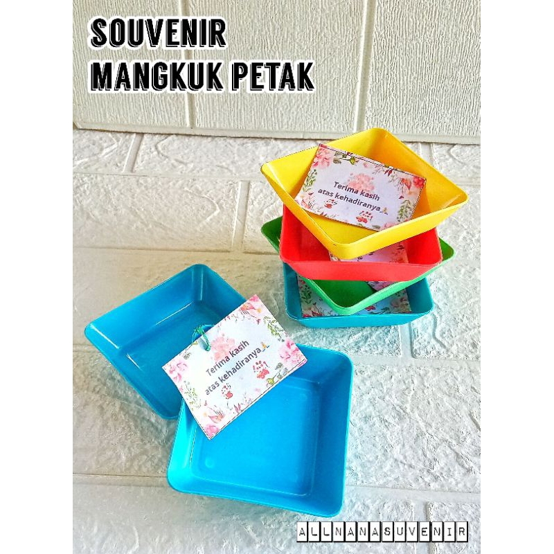 SOUVERNIR Pernikahan Mangkuk Petak/Souvernir Aqiqah/Souvernir Khitanan/Souvernir Ulang Tahun