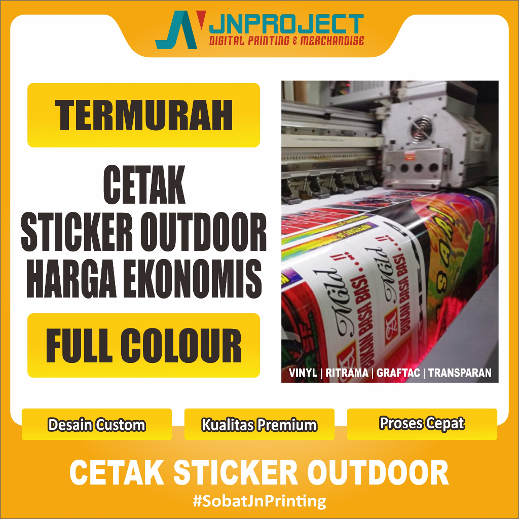 

Print Sticker Outdoor/ Custom Stiker Meteran Murah