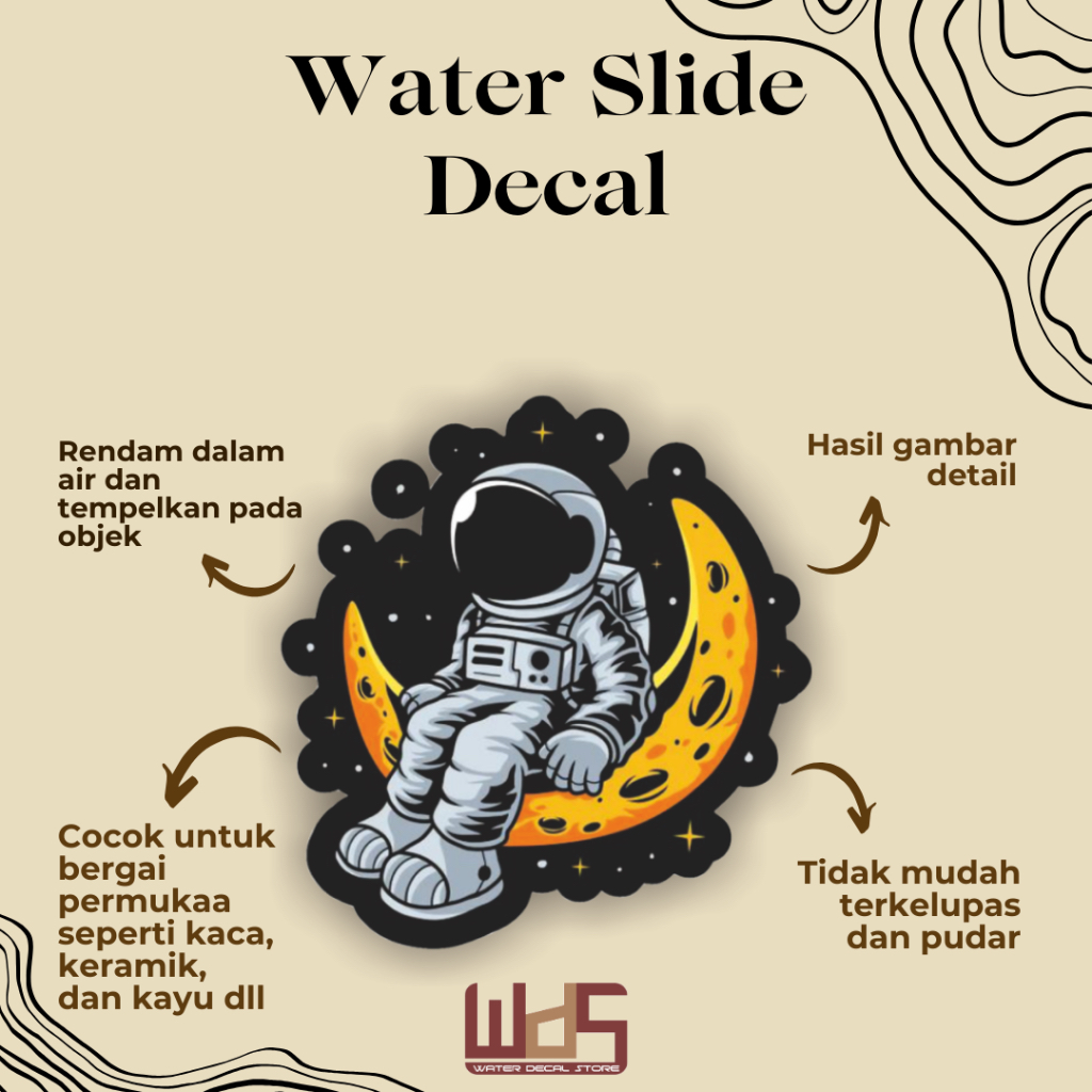 

WATER SLIDE DECAL ASTRONOT / DECAL AIR / STIKER AIR / MERCHANDISE