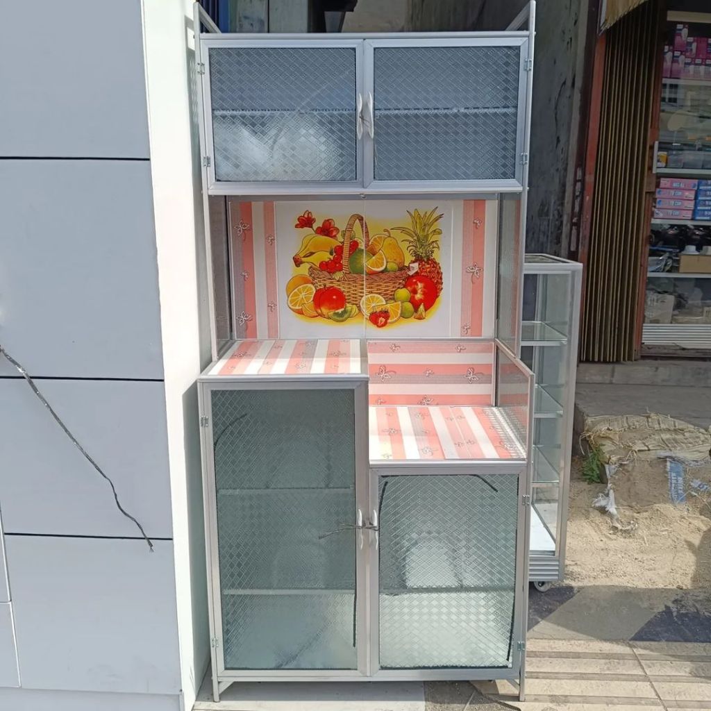 Lemari piring alumunium / lemari sayur alumunium cilegon