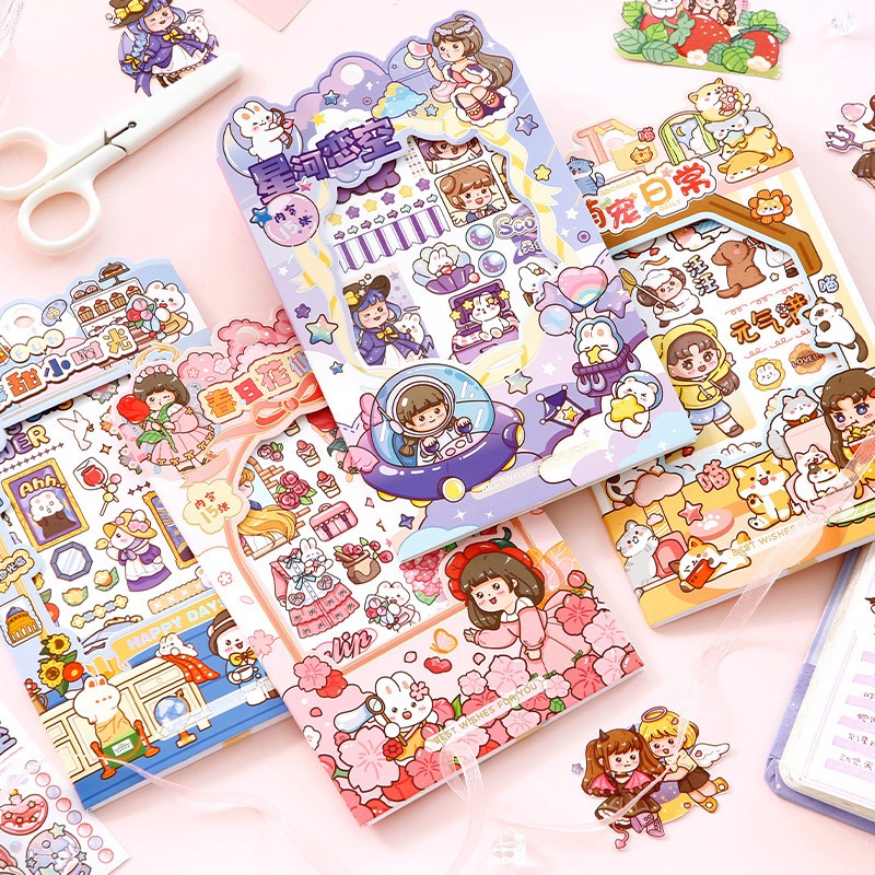 [WindHeart] 15 lembar Sticker sheet pack dreamy sweet girly style sticker sheet pack