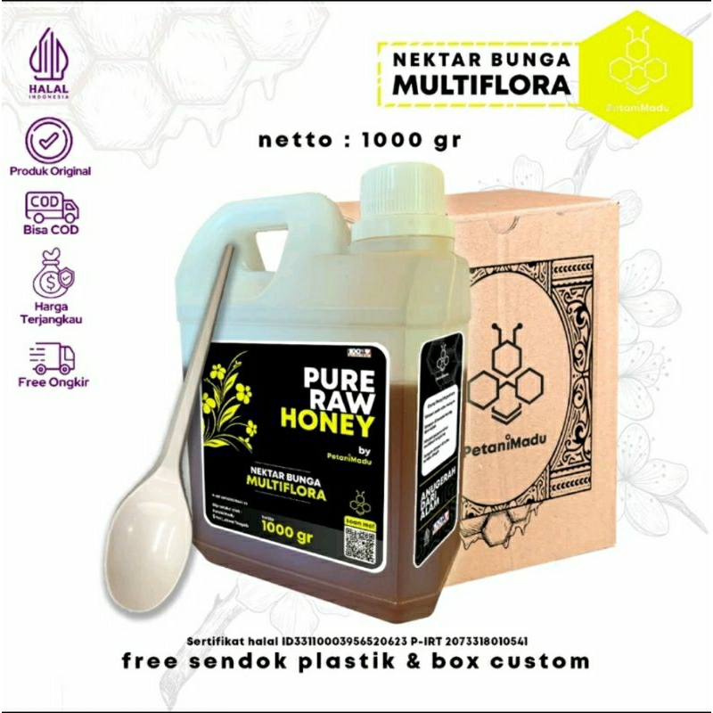 

Madu Murni Original - Madu Asli Nektar Multiflora Premium Pure Raw Honey Natural