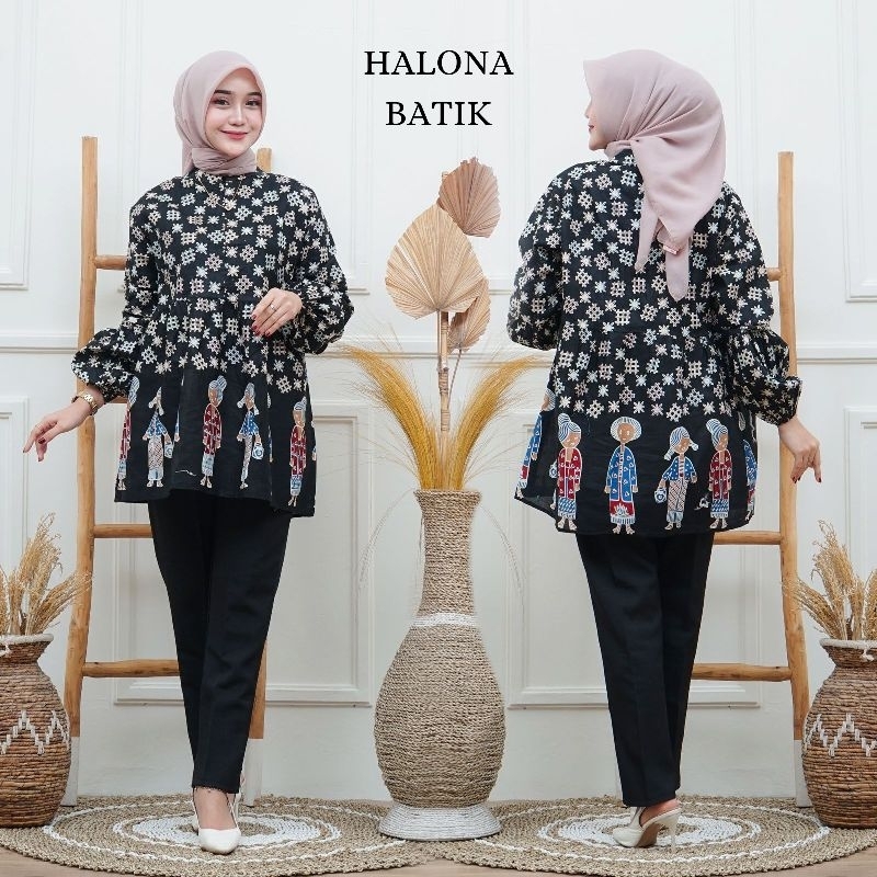 Ohana Batik Atasan Wanita Blus BuTejo