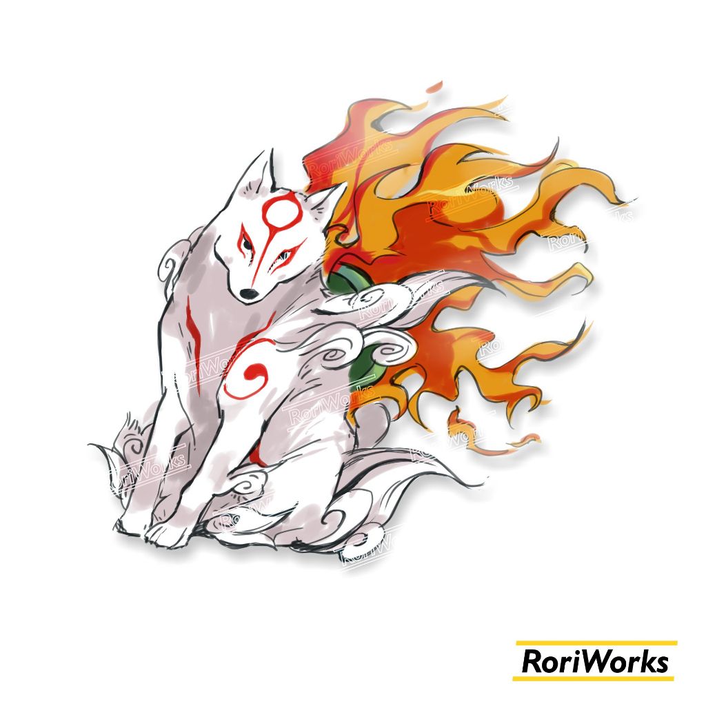 Stiker Kiss cut - Amaterasu | Ookami