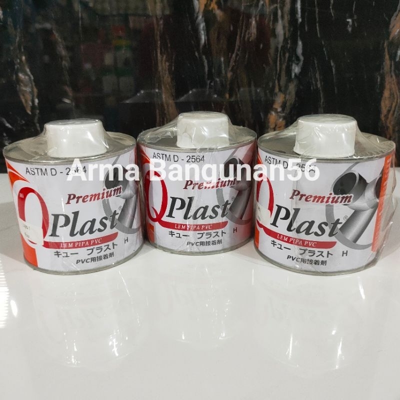 Lem Pipa PVC QPlast Kaleng 400 gr & 100 gr / Lem Pipa Paralon / Lem Pipa Air Super