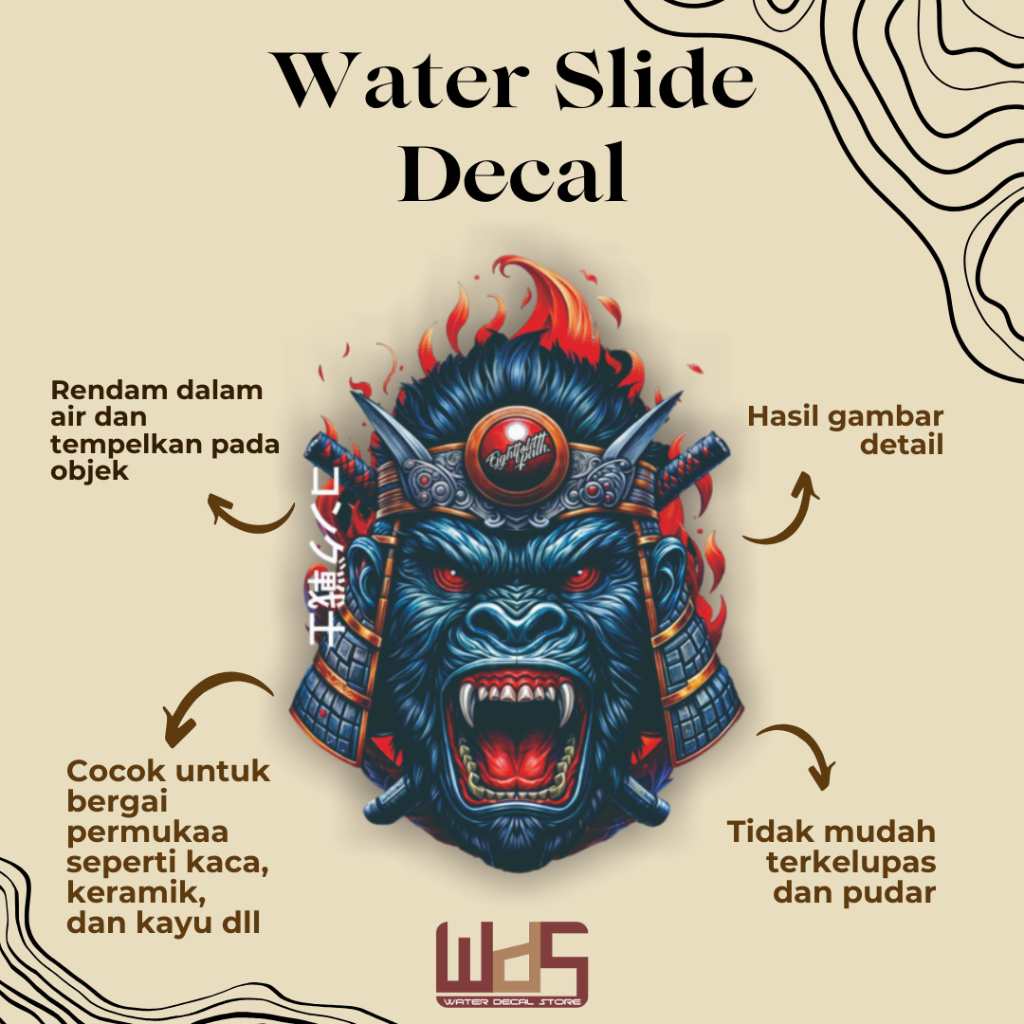 

WATER SLIDE DECAL KINGKONG / DECAL AIR / STIKER AIR / MERCHANDISE