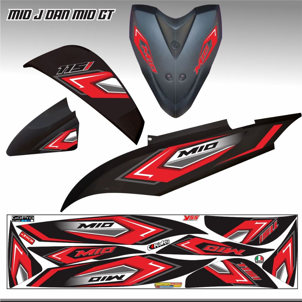 STRIPING MIO GT / STIKER MOTIF STRIPING MIO J STIKER VARIASI MOTOR MIO J / MIO GT STIKER STRIPING