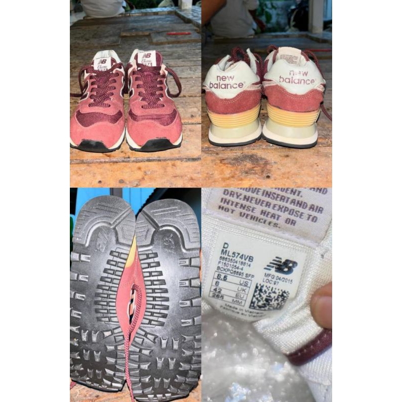 New Balance 574 Burgundy