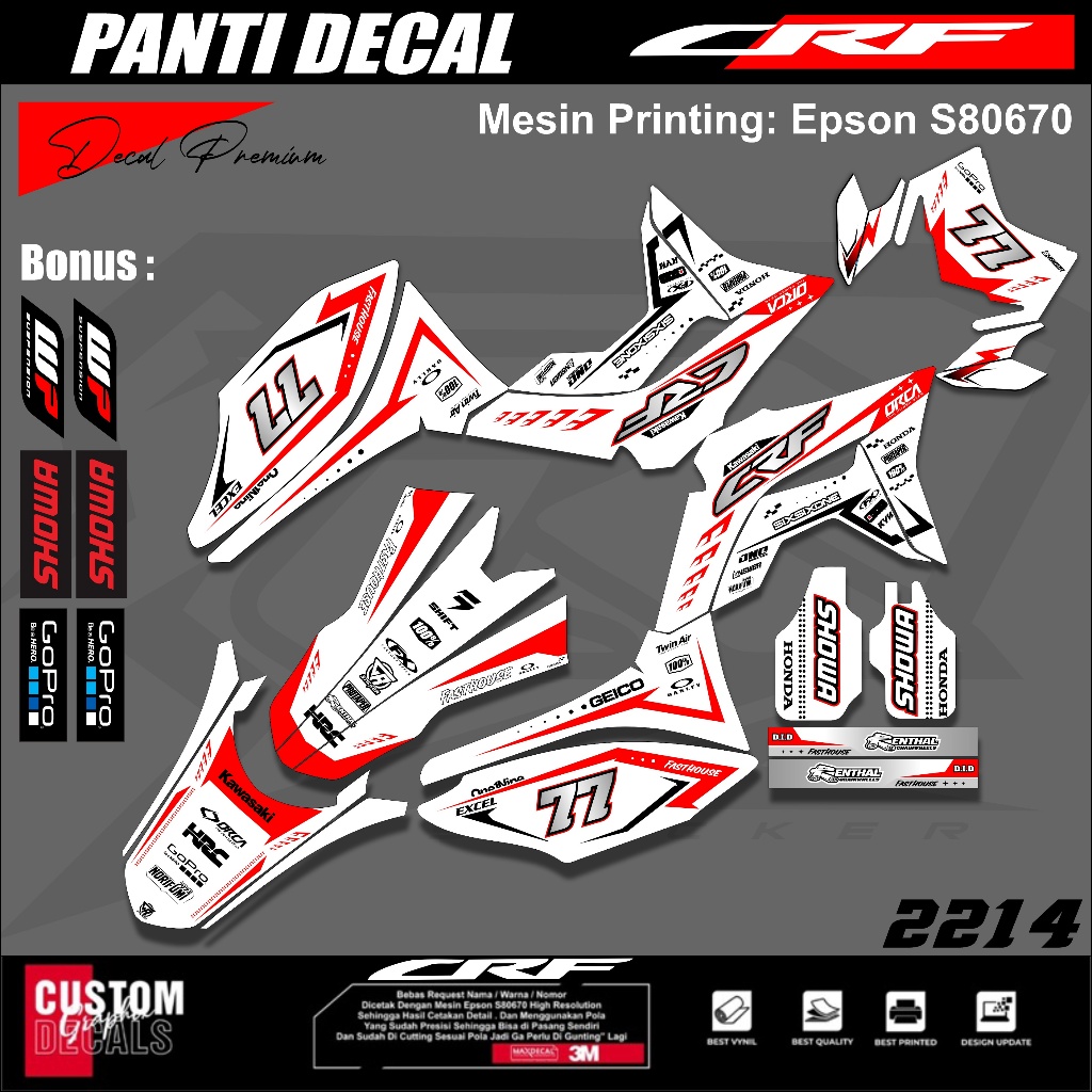 STIKER MOTOR CRF 150L BEBAS CUSTOM DESAIN- SKOTLET CRF 150L PREMIUM FULLBODY VIRAL