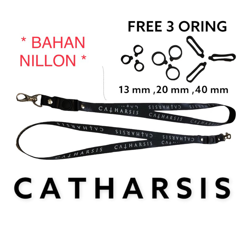 

LANYARD GANTUNGAN SERBAGUNA , NAME TAG DLL free 3 oring “CATHARSIS”