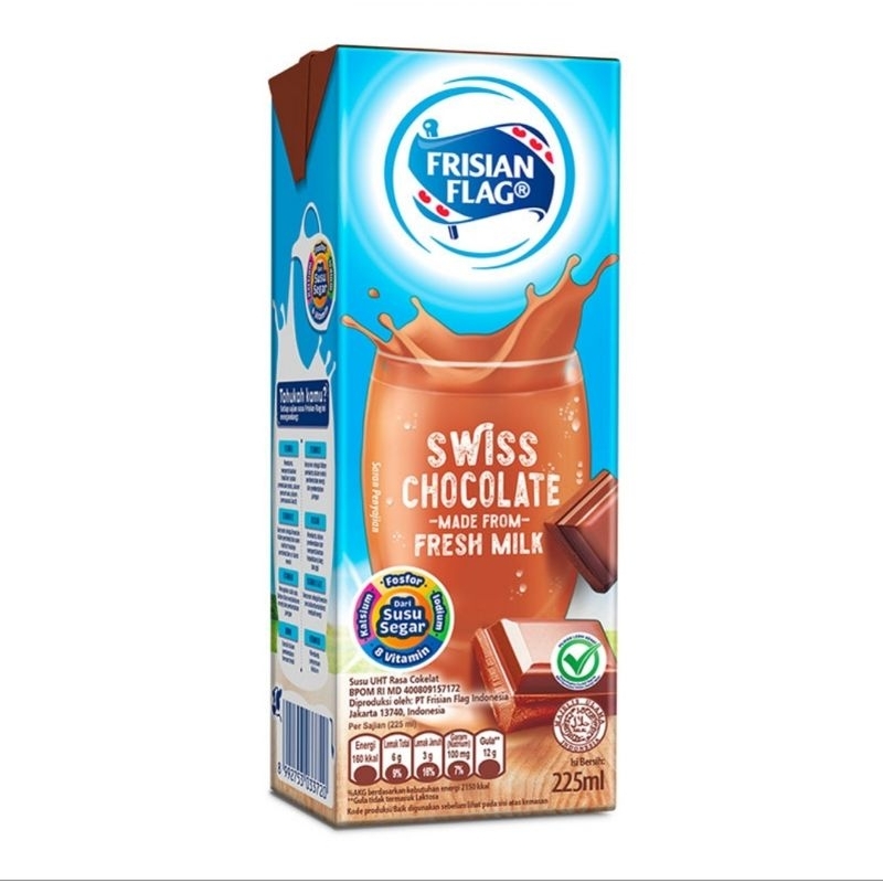 

Frisian Flag Swiss Chocolate susu UHT 225ml