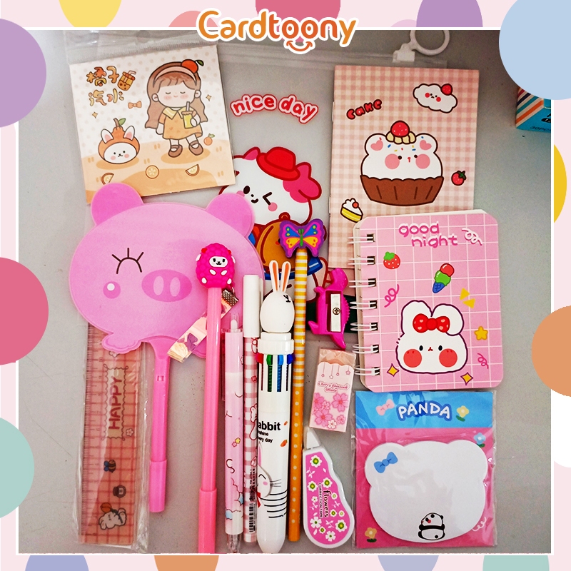 

Paket Alat Tulis Pulpen Stiker Memo Tempel Penghapus Pensil Buku Penggaris Rautan Stationery Set