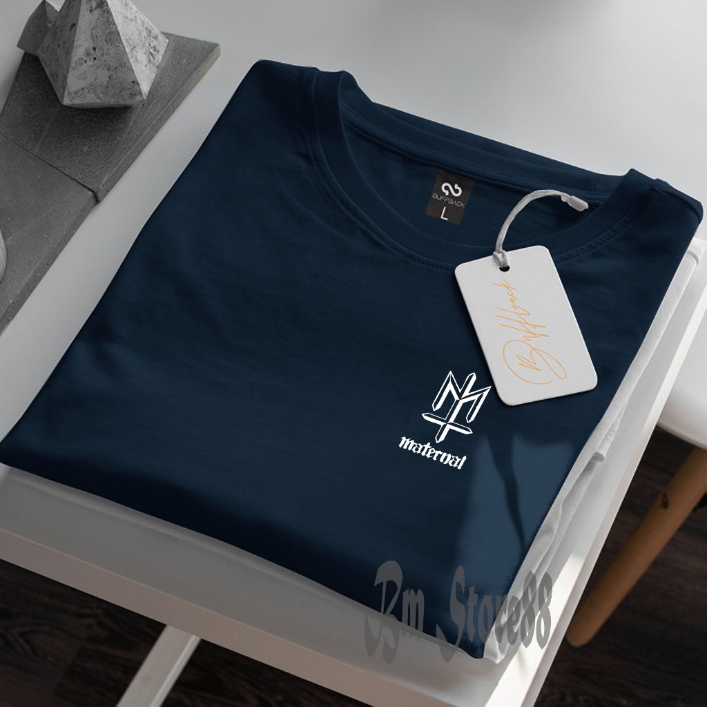 COD  Baju Kaos Distro Maternal Logda Text Putih Premium Quality Kaos Cotton Combed 30s Lengan Pendek