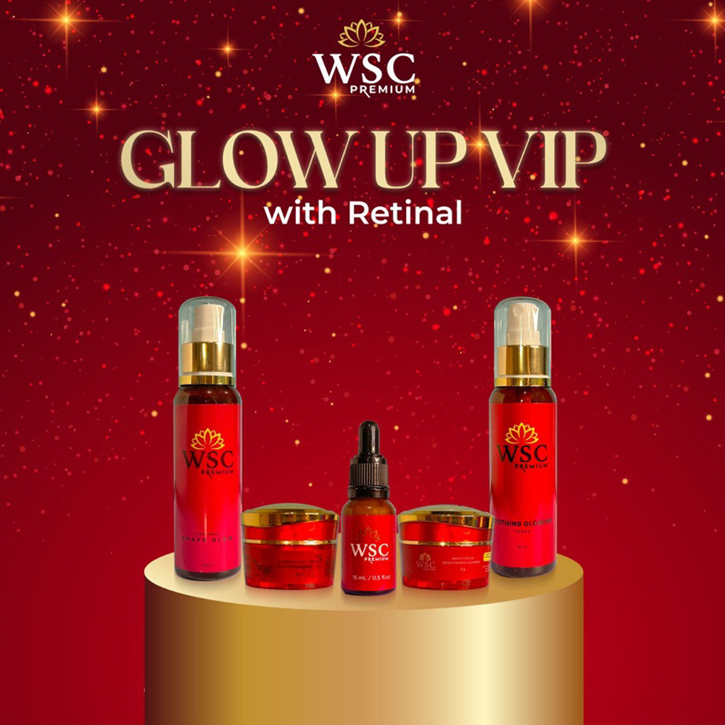Wsc organic paket skincare wsc organik premium vip glow up memutihkan wajah glowing dan jerawat