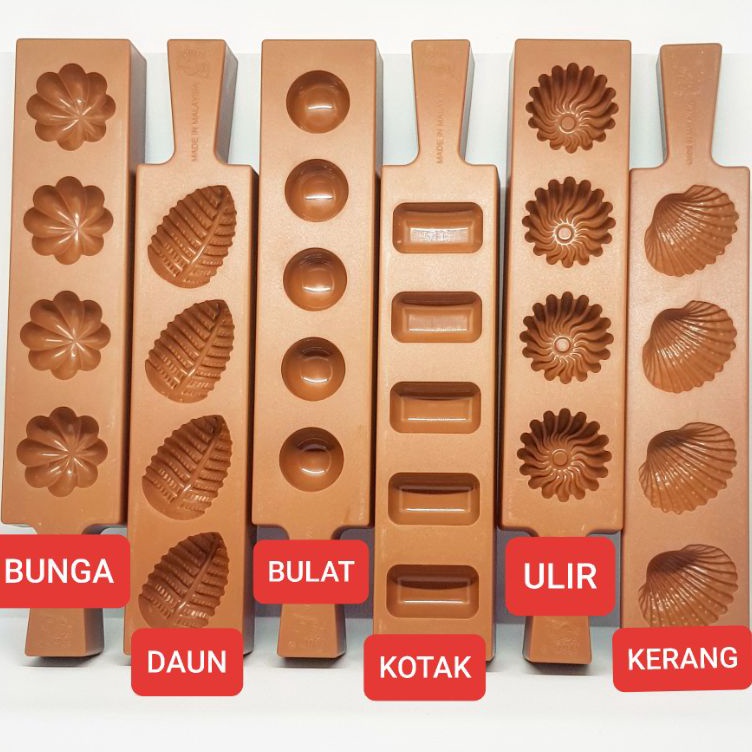 Harga Bersaing 1 PC cetakan nastar ketok ketuk plastik kue kering loyang nastar daun bulat kotak ker
