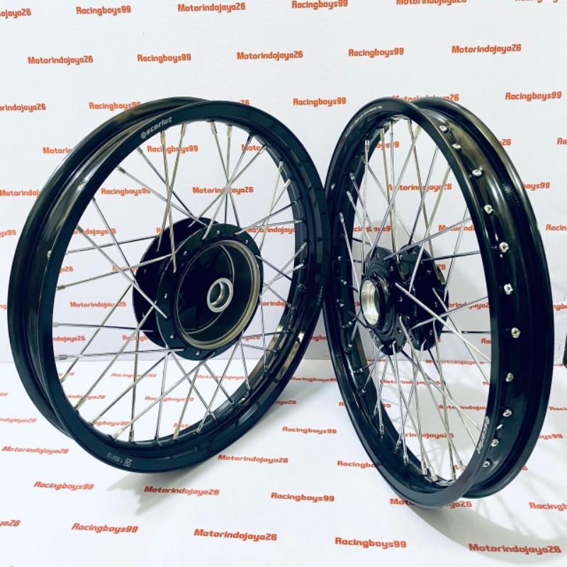 Velg Set Rx king Ring 18 Scarlet Racing model Tk tromol original Jari Jari TDR