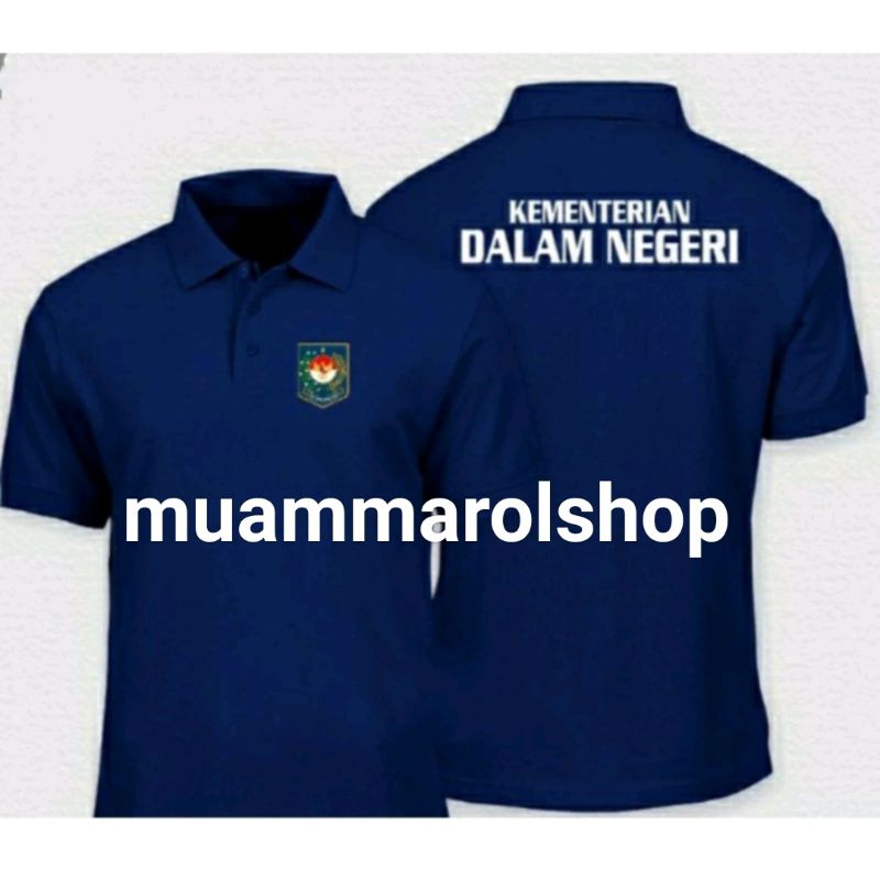 kaos polo Kemendagri kaos polo katun bordir