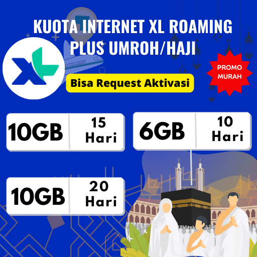 Paket Data Internet XL Roaming Plus Umroh Haji Full Kuota Murah