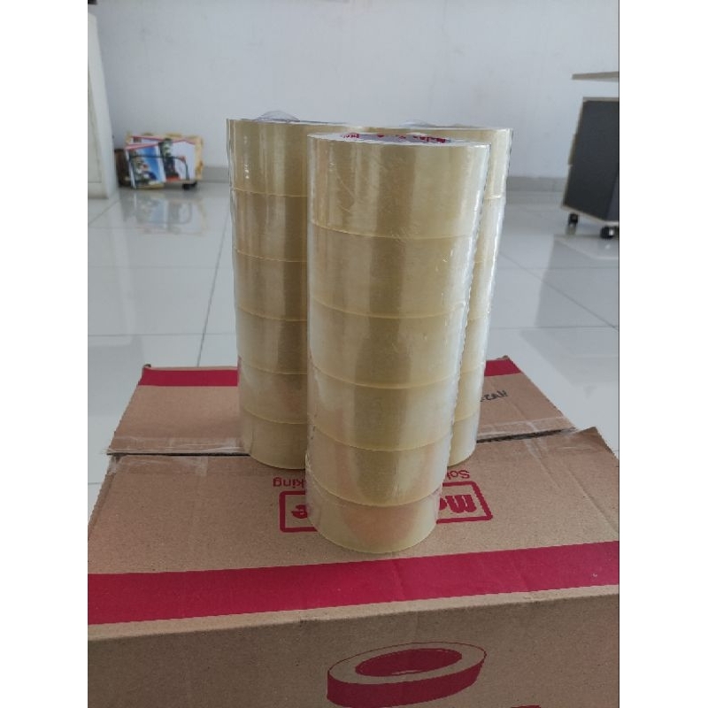 

Lakban Melon Tape Ukuran 48 x 100 yard 45 micron Bening x6 roll