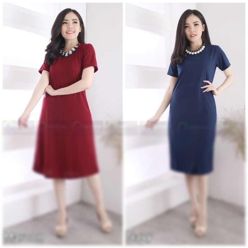 DRESS/LONG DRESS MAVY MAXY POLOS SPANDEX SOFT